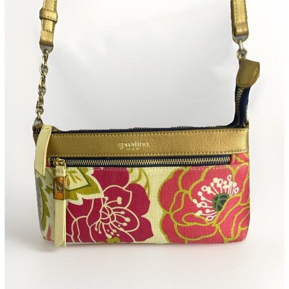 Spartina 449 Carson Cottage East West Hipster Purse Vacation Flowers Small Bag - Picture 2 of 14